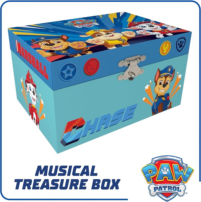 Paw Patrol Jewelry Box for Girls Musical Jewelry Box with Spinning Chase Figurine, Paw Patrol Toys for Kids Ages 3-5