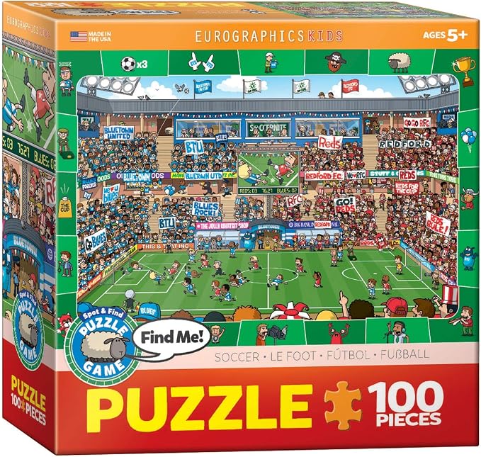 EuroGraphics Soccer Spot & Find 100 Piece Puzzle