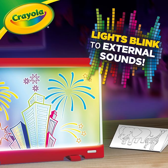 Crayola Ultimate Light Board - ColorVibe, Sound Reactive Light Up Drawing Tablet for Kids, LED Art Projector Board, Kids Gifts, Toys for Boys & Girls, Ages 6+