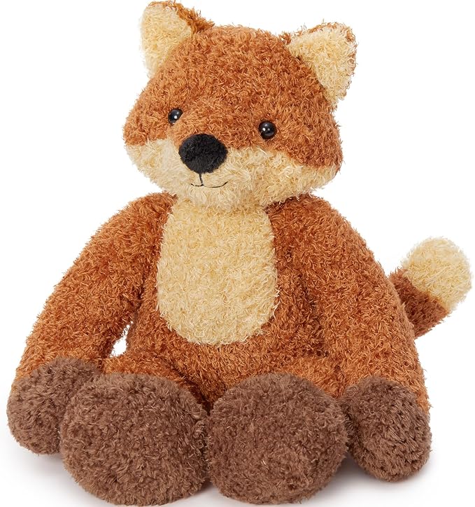 MorisMos 17.7 Inch Fox Stuffed Animal, Brown Floppy Fox Plush Toy with Extra Long Arms, Soft Stuffed Fox Plushie for Kids Adults, Cute Woodland Animal Room Decor, Christmas Birthday Gift for Kids