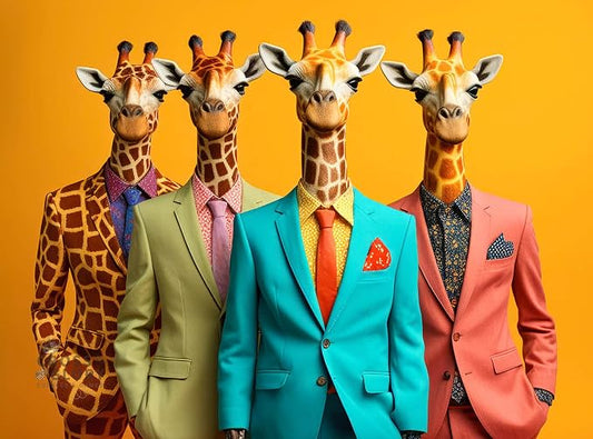 Cross & Glory - The Fab Four Giraffes - 1000 Piece Jigsaw Puzzle for Adults | Unique Artwork Jigsaw Puzzles | Fun | Challenging Brain Teaser