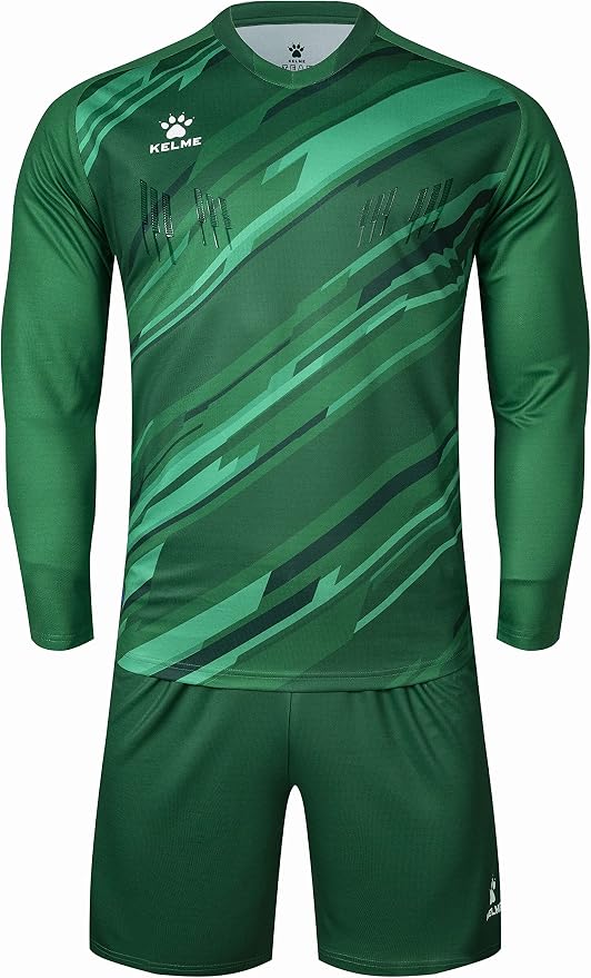 KELME Soccer Goalkeeper Jersey Pro Set Uniform - Padded Goalkeeper Shirt Shorts Socks - Men's Goalie Jersey Adults Kids