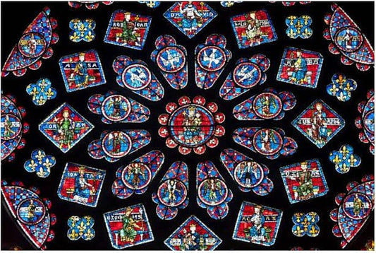 Jigsaw Puzzle for Adults 1000 Pieces - Notre Dame Cathedral Paris France South Rose Window Stained Glass -Entertainment Wooden Puzzle for Youth Children Challenging Fun Game Toys Home Decor Gift