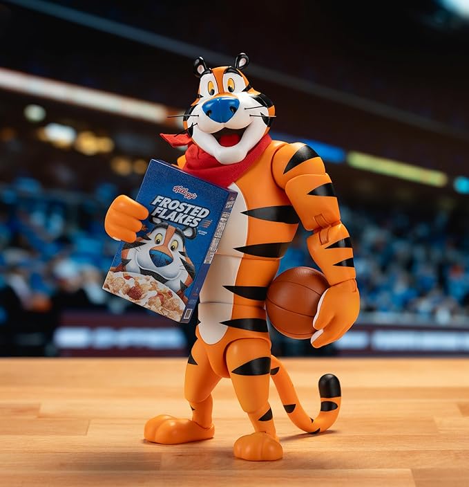 Jada Tony The Tiger Frosted Flakes 6" Action Figure, Highly Articulated, Collectible, Nostalgic Detail, Exclusive Packaging