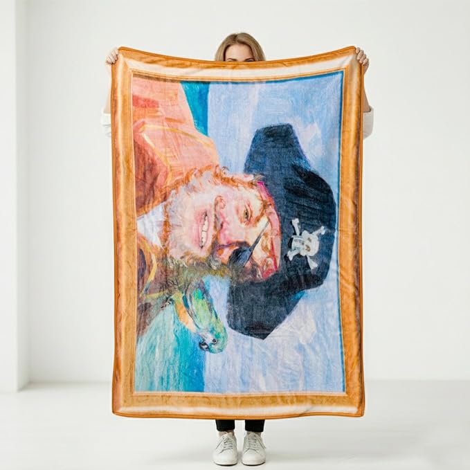 Silver Buffalo Spongebob Squarepants Featuring Captain Painty the Pirate 45" x 60" Fleece Throw, Soft and Cozy Blanket, 180 GSM