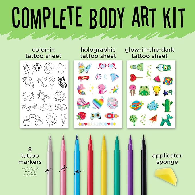 Creativity for Kids Tattoo Designer Studio: Create 50+ DIY Temporary Tattoos, Toys and Gifts for Girls and Boys, Arts and Crafts Activities for Kids (Ages 6+)