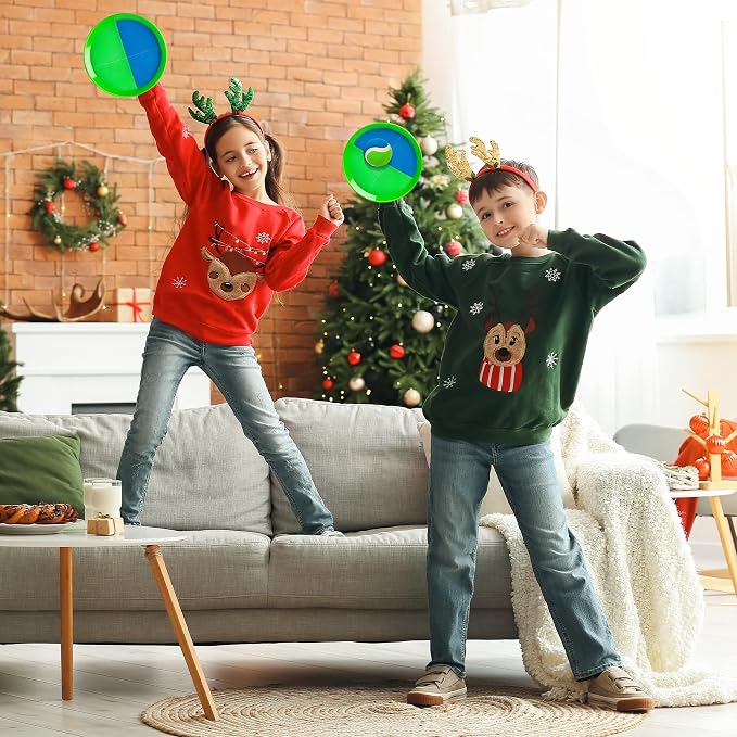 Toss and Catch Ball Set & Paddle Ball, Beach Pool Toys Outdoor Games for Kids Toys, Outside Family Lawn Yard Games, for Boys Girls 3 4 5 6 7 8 9 10 11 12 Years Old