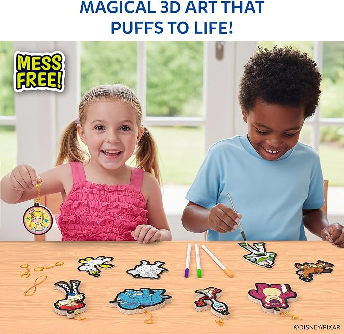Skillmatics Disney•Pixar Toy Story Aqua Puffs - 3D Art Kit, Mess-Free Paint by Number Craft for Kids, DIY Color & Inflate Activity, Travel Toys & Gifts for Ages 4, 5, 6, 7, 8, 9, 10, 11, 12