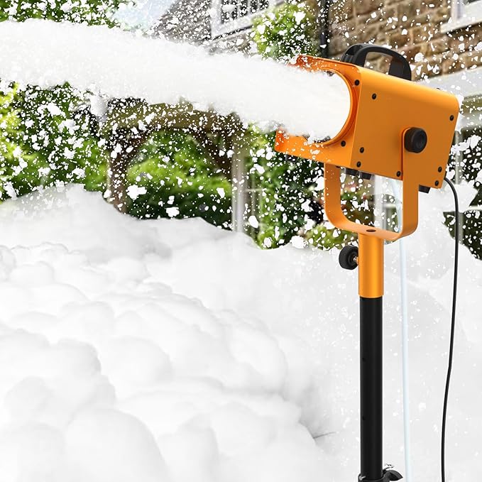 Foam Machine for Party, Foam Party Machine 2–4m Spray Distance, AC110V Foam Machine with Water Pump, 4-Position Adjustable Tripod Stand, Outdoor Foam Party for Kids Backyard Birthday