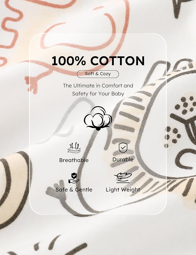 Yoofoss Baby Pajamas 100% Organic Cotton Baby Sleepers for Newborn 0-3 3-6 6-9 Months Boys Girl Clothes 3pcs Footed PJs