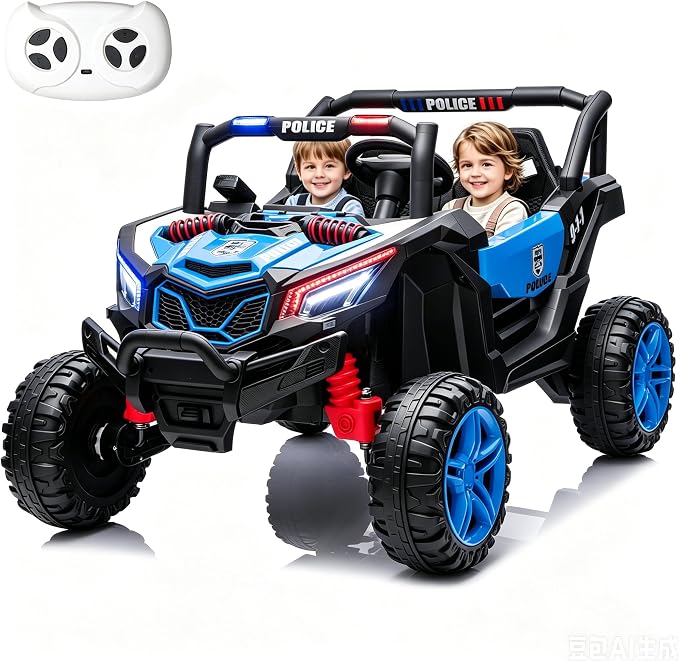 4WD UTV 24V Ride On Toys for Big Kids Ride On 2 Seater Ride On Toys Kids | 2 Seater Ride On Car for Kids Side-by-Side UTV Electric Cars for Kids Electric Ride Car Ride On Toys for Kids 4-8