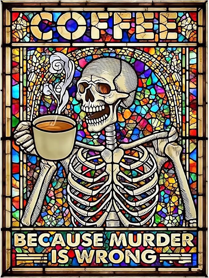 Paint by Numbers for Adults and Kids Beginner, Halloween Skeleton Painting by Number Kits On Canvas Number Artist Paint by Number Kit Oil Painting Acrylic Paints Home Wall Decor Gift 12X16 inch