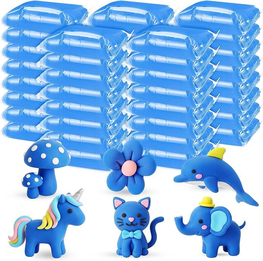 VioraWhite 40 Pcs 21oz Air Dry Clay Bulk Modeling Ultra Lightweight Foam Modeling Clay for Kids Adults DIY Crafts Party Arts and School Project Gifts Supplies(Blue)
