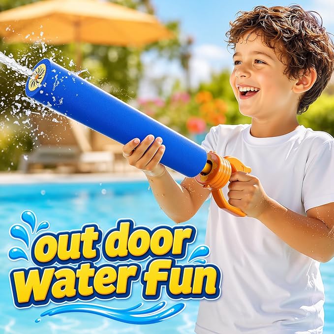 6 Pack Water Squirter for Kids, Foam Water Pool Squirt Toy, Outdoor Swimming Beach Water Play, Pool Backyard Party Activities Birthday Gift Toy for Toddler Kid Ages 1-3 4-8 8-12