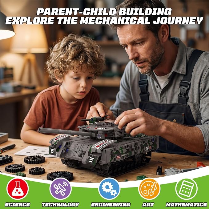 5-in-1 STEM Robot Building Kit, 389Pcs Remote Control & APP Controlled DIY Robot Toys, Educational Science Building Blocks, for Kids Boys Girls Ages 8-14