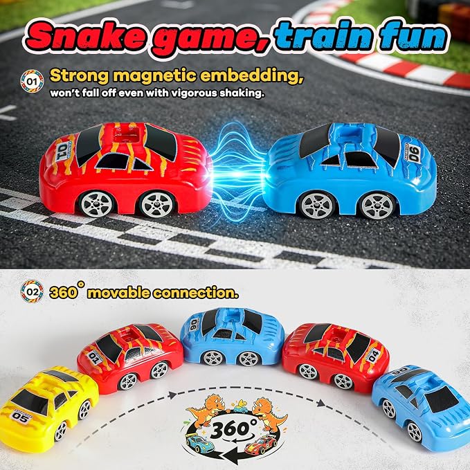Remote Control Dinosaur Truck Toy Eat Cars for Kids 3-7 | RC Triceratops, 9 Mini Magnetic Cars, 2 Speed, 2.4G Rechargeable, Birthday Holiday Gift for Dino & RC Cars Lover