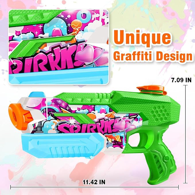 Water Gun for Adults Kids: 600CC 6 Pack Squirt Blasters Super Water Guns for Adults Kids,Water Gun Outdoor Toys High Capacity Summer Soaker for Swimming Pool Beach Fighting, Long Shooting Distance