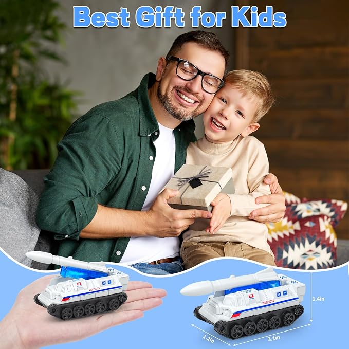 7PCS Diecast Space Toys with Astronaut Figure, 1:64 Scale Rocket Ship, Explore, Space Shuttle Toys for Kids 3-5 6 7 8 Spaceship Rocket Toy Playset for Boys Birthday Easter Gifts