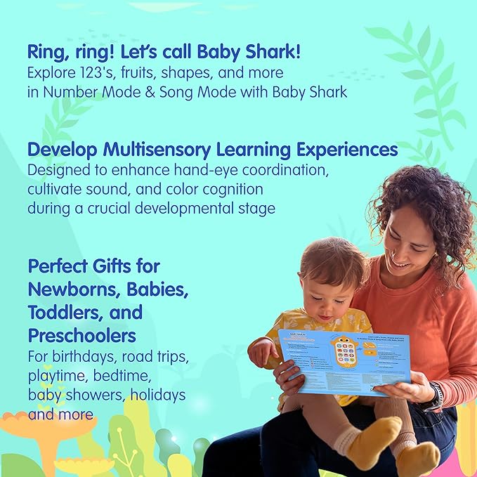 Pinkfong Baby Shark Sing & Learn Smart Phone and Book Set - Interactive Educational Book - Ages 1-3