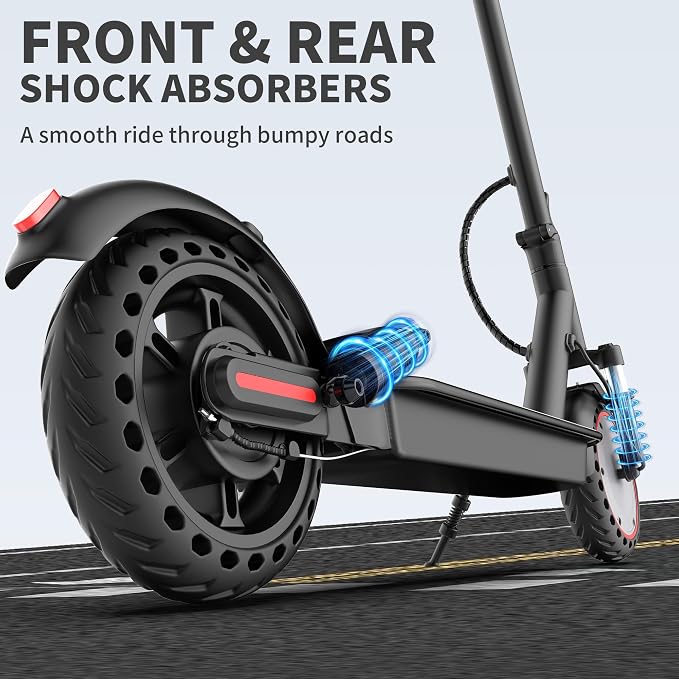 Aovowheel Electric Scooter for Adults, Folding E Scooter with 350W/500W Motor 16/24 Mph Top Speed, Max 19-23 Miles Long Range, 8.5''/10''/14''Tires Commuting Scooters with Dual Brakes System, APP