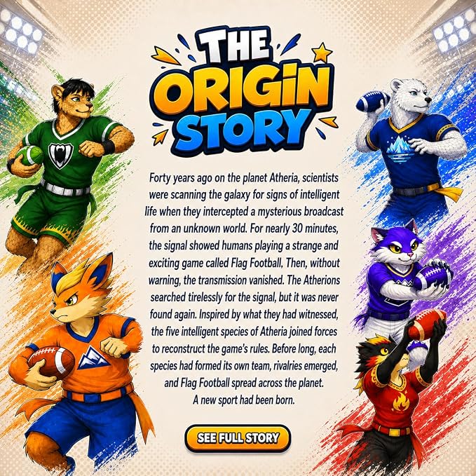 Flag Football Card Game, Gift for Boys & Families Ages 7+