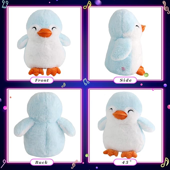 Glow Guards Light up Penguin Stuffed Animal Snuggle Soft Plush Toy with LED Night Lights Glow Birthday Children's Day for Toddler Kids, 12''