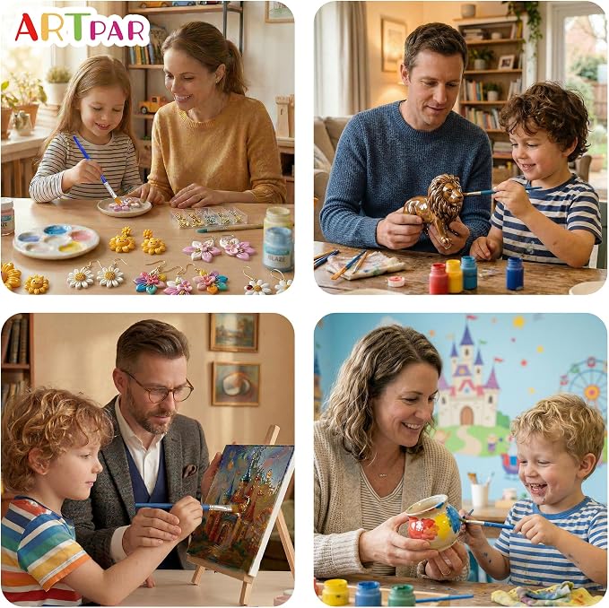 ARTPAR Air Dry Clay Glaze - 100ml Air Dry Clay Varnish ,High-Gloss Waterproof Prevents Cracking and Resists Scratches; Suitable for Polymer Clay and Pottery Ceramics, Oil Paintings, and Wood