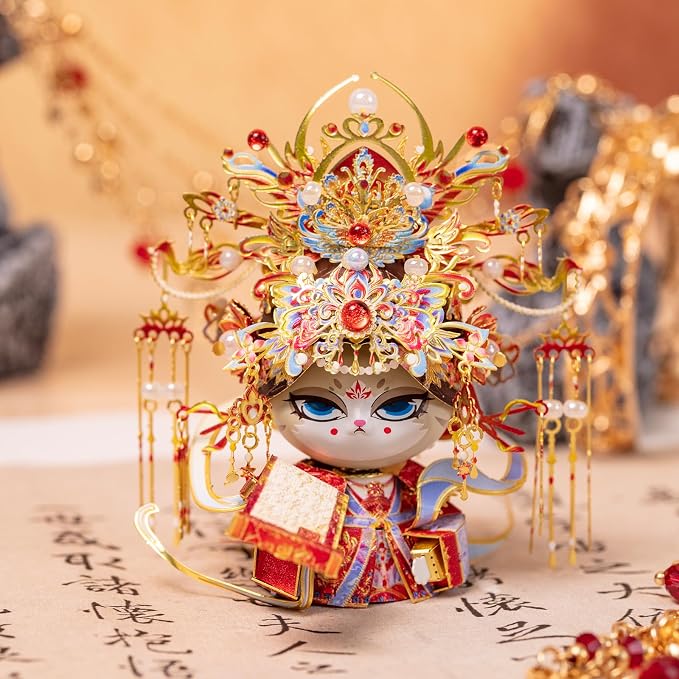 MU 3D Metal Puzzles for Adult The Cat Series-The Queen, Metal Models Kits Miniature Building, Men Hobby Birthday New Year Gifts Home Desk Office Decor Collectibles