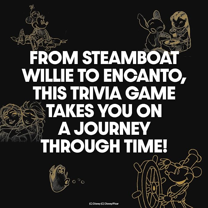 The Magical World of Disney Trivia Games – Board Games for Family Night, Multi-Player, Family Travel Games, Disney Toys, Ages 6+