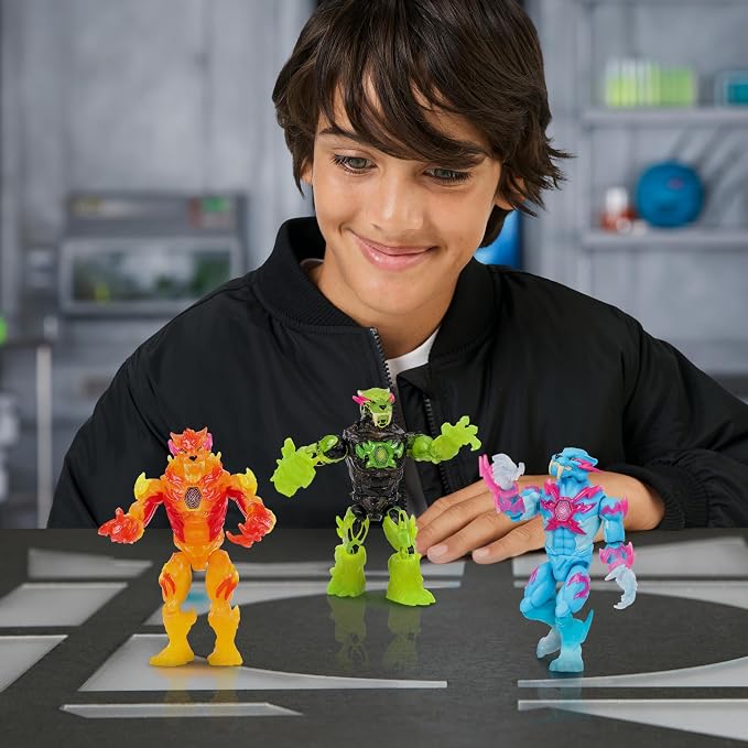 MrBeast Lab Hyper Fusion Mutators, Experiment & Create The Atomic Earth Panther, Add Mutation Fluid, Press The Fingerprint Scanner & Reveal The Panther, Over 20 Points of Articulation, Collect All 3