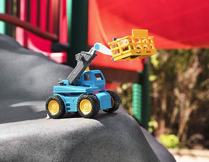 Driven by Battat – 7-Inch Telehandler Forklift Toy with Lights & Sounds, Movable Parts, Construction Vehicle for Boys & Girls, Durable Design, Realistic Details, Gift 3+ Years Toy for Kids