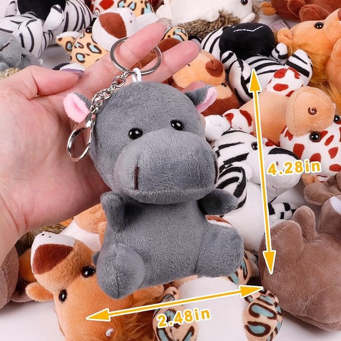 Small Stuffed Animals Bulk, 36 Pieces Cute Plushies, 4.5 Inch Mini Forest Animal Plush Toys, Party Favors, Stocking Stuffers for Kids, Valentine's Day Gifts for Kids Classroom