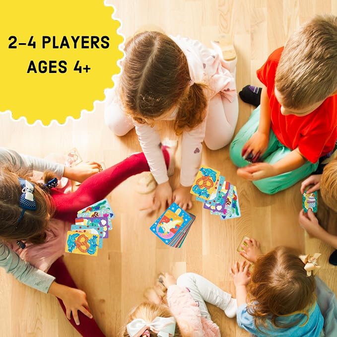 Mudpuppy Eatz-a-lotl! – Axolotl Version of Classic Kids Snap Card Game with Cute Illustrations of Axolotls for Children Ages 4 and Up, 2-4 Players
