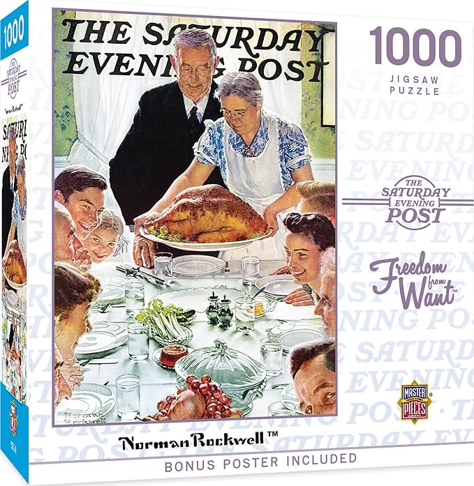 MasterPieces 1000 Piece Jigsaw Puzzle for Adults, Family, Or Youth - Freedom from Want