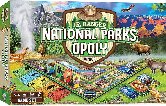 MasterPieces National Parks Opoly Jr. Board Game, 13.5 inches tall