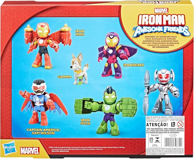Marvel Iron Man and his Awesome Friends Armored-Up Avengers Pack, 3-Inch (7.6 CM) Action Figures, Toy Playsets for Boys & Girls, Ages 3+