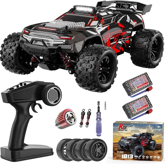 KGF 1:18 Scale All Terrain RC Cars for Adults, 2.4GHz 40KPH High Speed Remote Control Car, 4WD Off Road Monster Truck 4X4 Fast Drift Wheel RC Truck with 2 Rechargeable Batteries