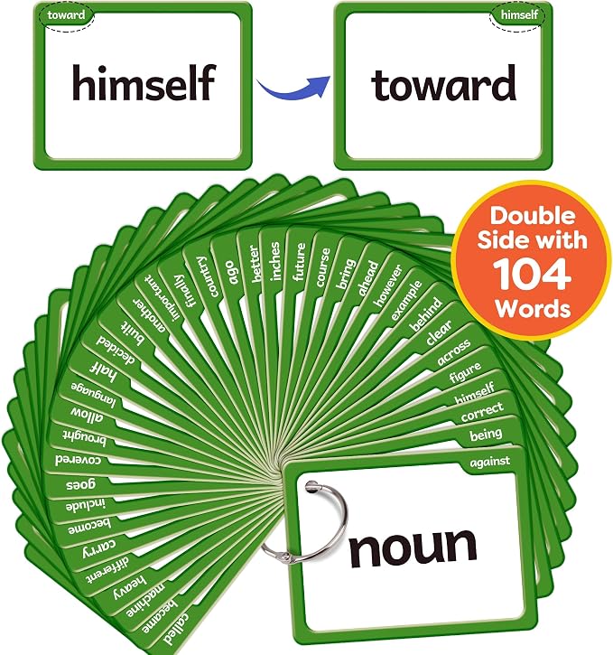 Torlam Sight Words Flash Cards for Kids 3rd Grade,Learn to Read Digraphs CVC Blends Long Vowel Sounds Spelling Reading Phonics Games for 8-9 Years, Site Words Classroom Homeschool