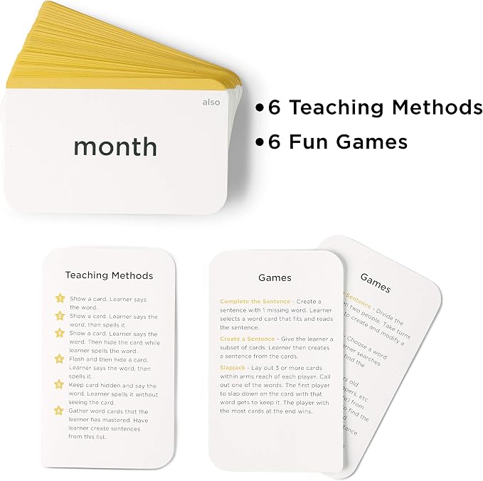 Award-Winning 1st Grade Sight Words Flash Cards – 100+ Dolch & Fry High-Frequency Words – Literacy Games for Ages 5–8 – Homeschool & Classroom Kit