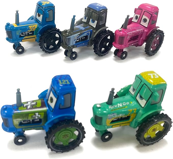 6PCS Movie Cars 2 3 Cars Assortment 1：55 Loose Diecast Vehicles Toys (6 PCS CAR Toy) (MP-NO.Cow Collection)