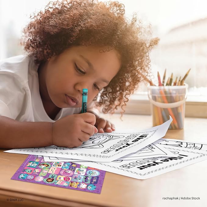 Gabby's Dollhouse Coloring Book Bundle - 4-Pack Activity Set with Coloring Books, Crayons, Stickers, Ages 3+