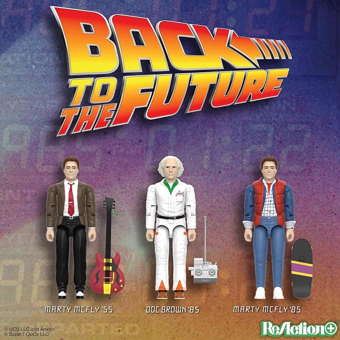 Super7 Reaction+ Back to the Future Marty McFly (1985) - 3.75" Back to the Future Action Figure with Accessories - Classic '80s Movie Collectibles and Retro Toys