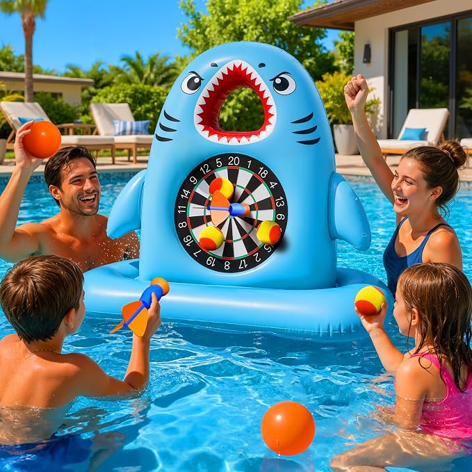 Best Pool Toys Game for Kids Teens, Inflatable Dart Board Toss Pool Game with Dart Ball – Floating Water Activity for Summer, Outdoor Yard & Beach, Ages 4-12, Fun Summer Party Birthday Gift