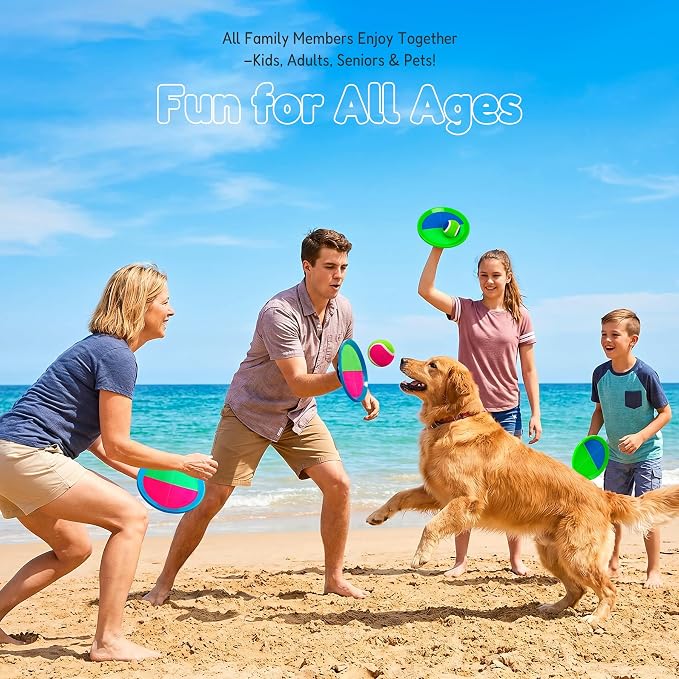 Upgraded Toss and Catch Ball Game Set, Beach Pool Toys Outdoor Games for Kids Toys, Outside Family Lawn Yard Games, for Boys Girls 3 4 5 6 7 8 9 10 11 12 Years Old