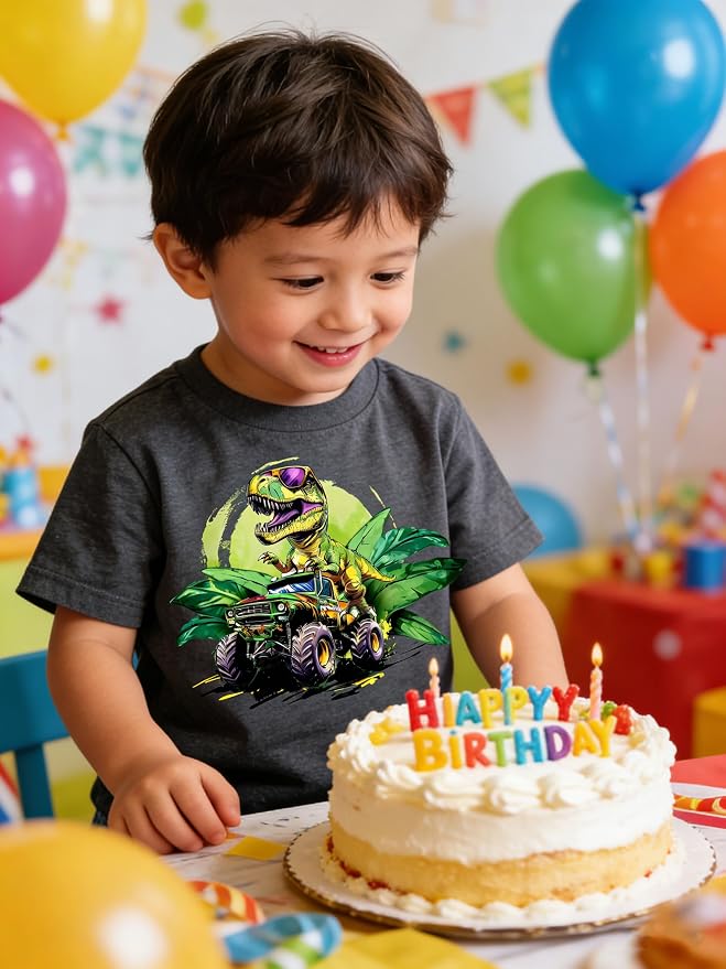 Funnycokid Toddler Boys Shirts Graphic T-Shirt Kids Short Sleeve Tees 2-7 Years