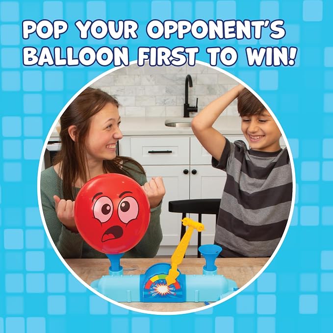 Rump Race Family Game Night - Balloon Popping Battle Board Game - Party Game - The Race is On to Pop Your Opponents Balloon - Bounce Your Balloon Off - Ages 8+