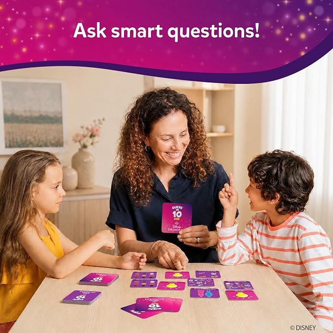 Skillmatics Guess in 10 - Disney Princess Card Game for Preschool Kids, Girls & Boys Who Love Cinderella, Ariel, Jasmine, Fun Travel Game & Gifts for Ages 3, 4, 5, 6