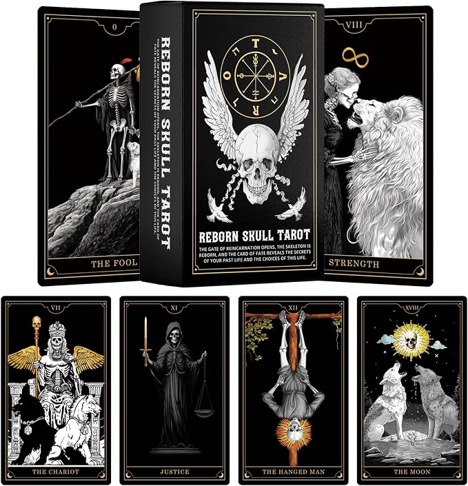 Skeleton Tarot Decks, Beginner and Expert Original Tarot Electronic Guide，Original Tarot Cards，Oracle Cards