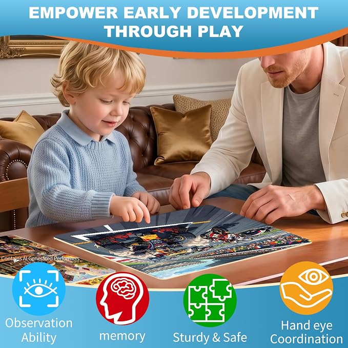 100 Pieces Puzzles for Kids Ages 4-8, Racing Educational Kids 100 Piece Puzzle, Children Jigsaw Puzzles Kids Puzzles, Educational Learning Puzzle Toys for Girls and Boys