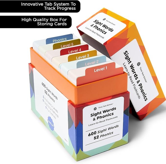 Award-Winning Learn to Read Flash Cards – 652 Sight Words & Phonics for Preschool to 3rd Grade – CVC Words, Blends, Vowel Sounds, Dolch & Fry High Frequency Words + Games